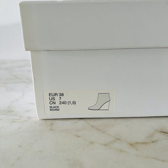 2012 MAISON MARTIN MARGIELA (MMM) x H&M Leather Floating Heel Ankle Boots - US 7 - Picture 8 of 8